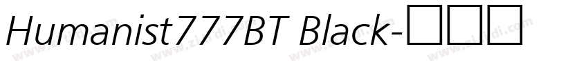 Humanist777BT Black字体转换